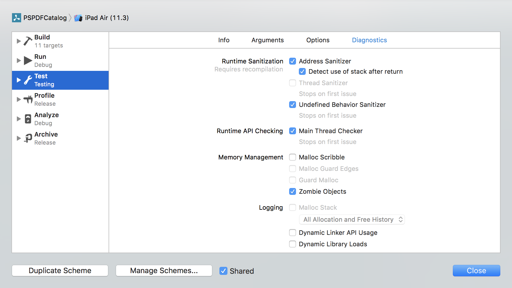 Enable all debugging